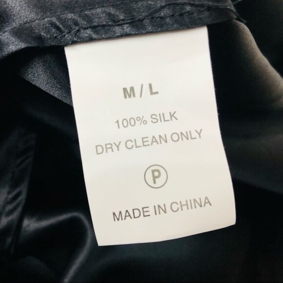 Marie Oliver 100% Silk Kimono Kaftan Draped Cardigan Jacket Black - Picture 8 of 8